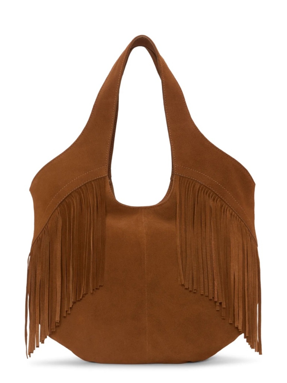 NWT Lucky Brand Cow Suede Nyra Fringe Tote